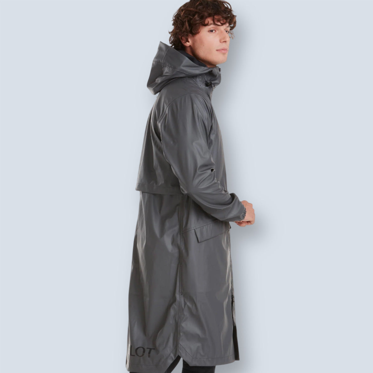 Horse Pilot Men's Long Raintech Rain Jacket-3