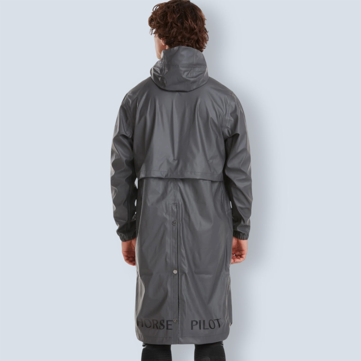 Horse Pilot Men's Long Raintech Rain Jacket-2