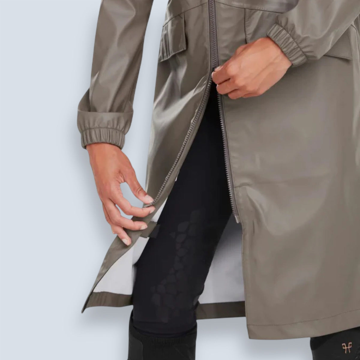 Horse Pilot Women's Long Raintech Rain Jacket-5