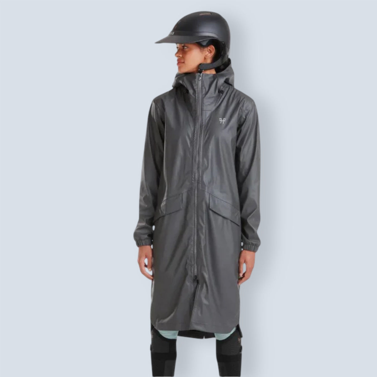 Horse Pilot Women's Long Raintech Rain Jacket-3