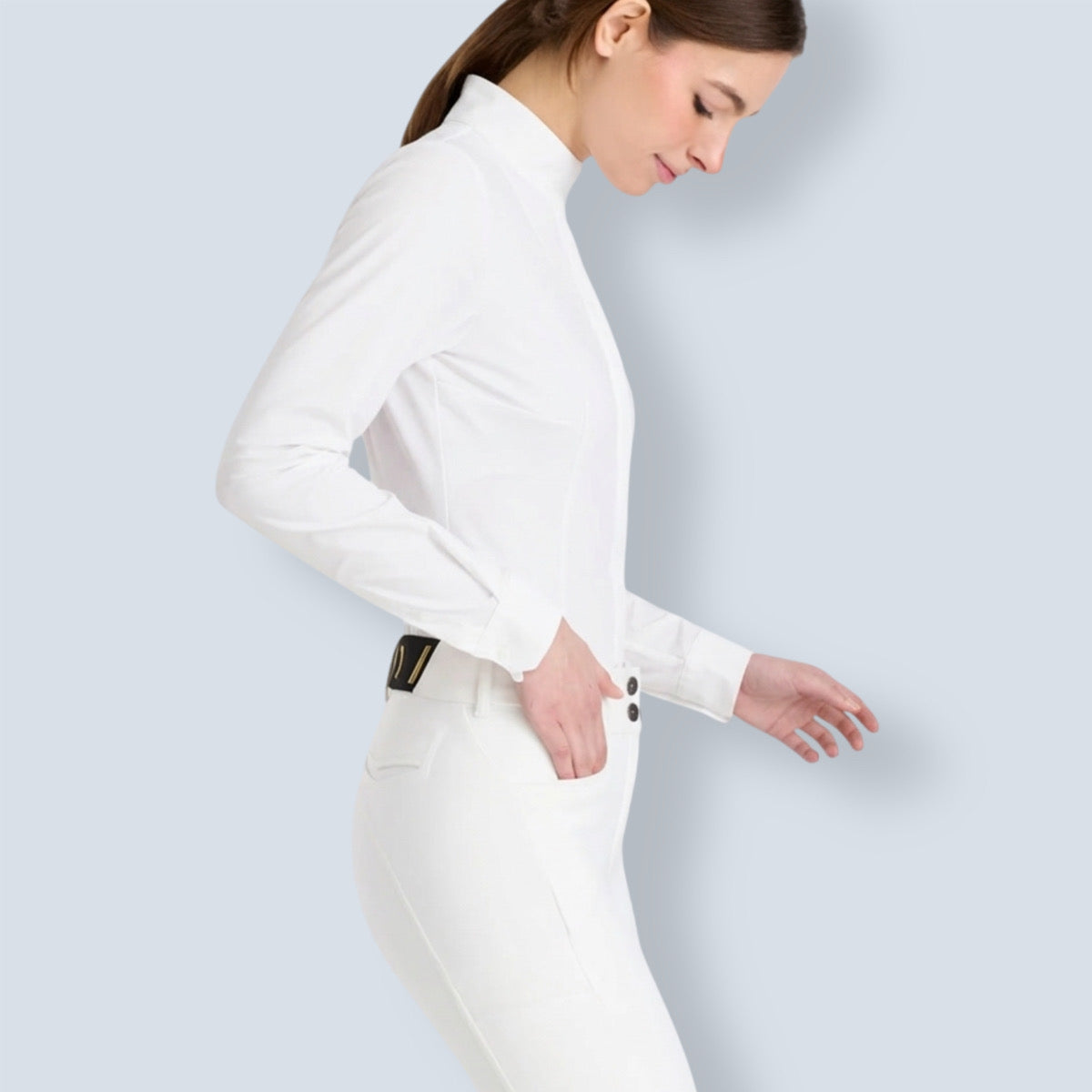 Horse Pilot Women’s Monica Long Sleeve Show Shirt-10