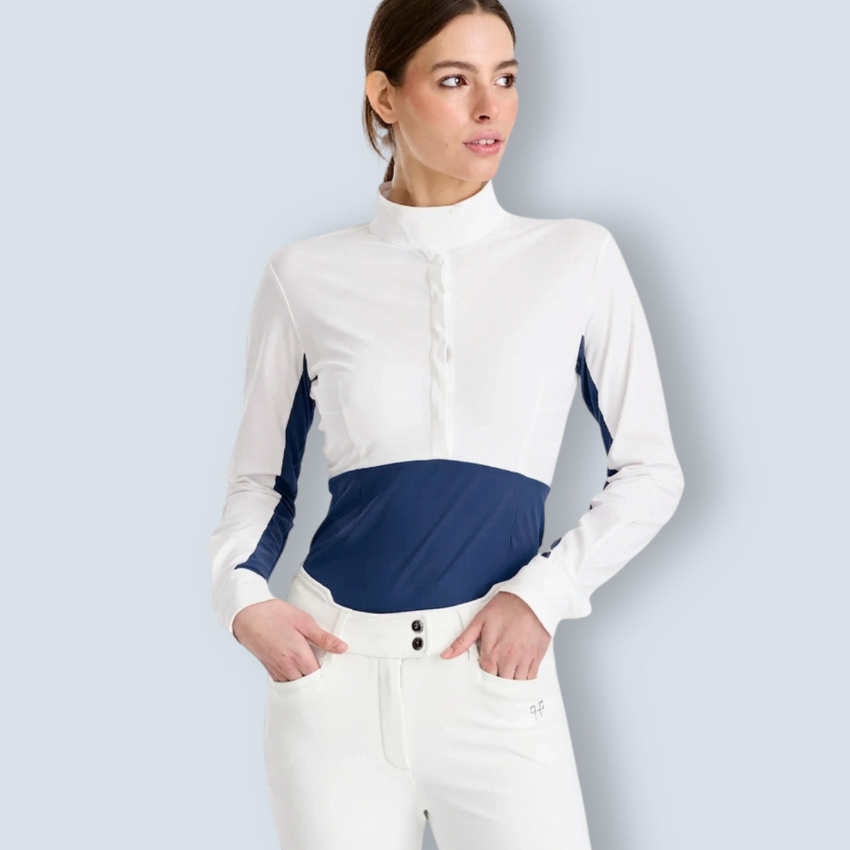 Horse Pilot Women’s Monica Long Sleeve Show Shirt-9