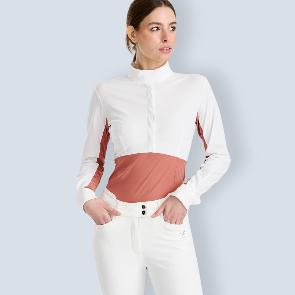 Horse Pilot Women’s Monica Long Sleeve Show Shirt-4