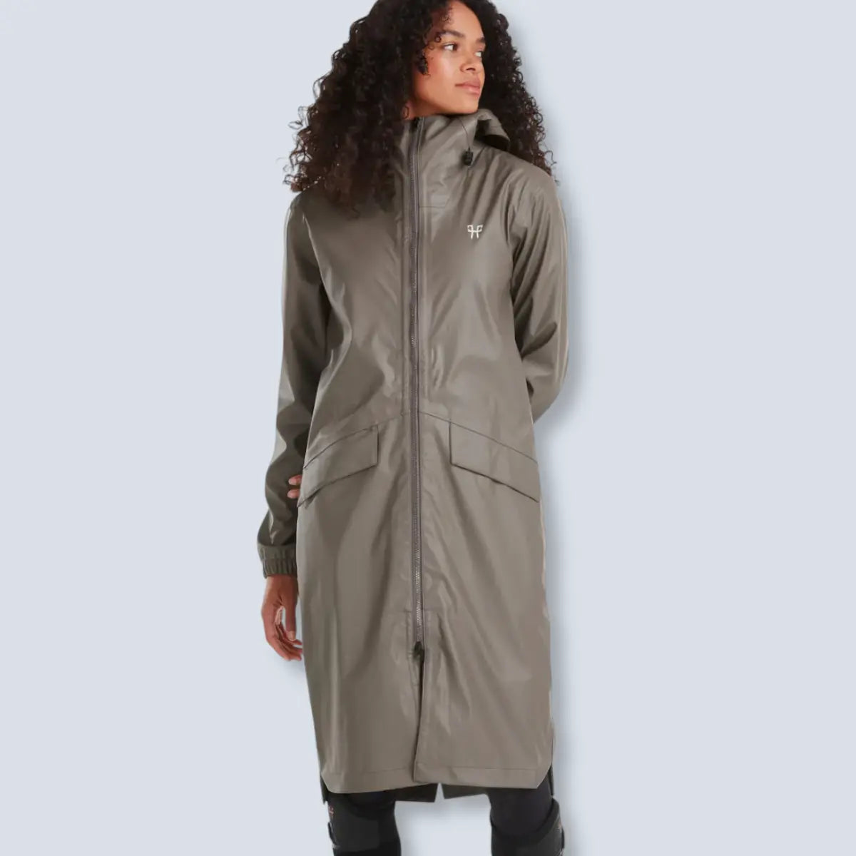 Horse Pilot Women's Long Raintech Rain Jacket-2