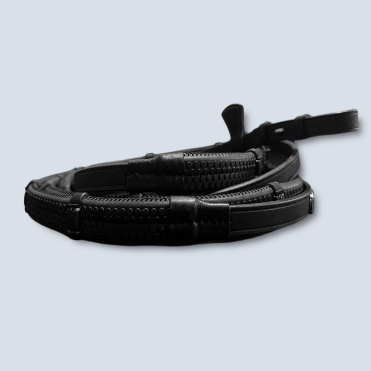 LIMIT RUBBER REINS 4/8'' WITH LOOPS SILVER BUCKLES-2
