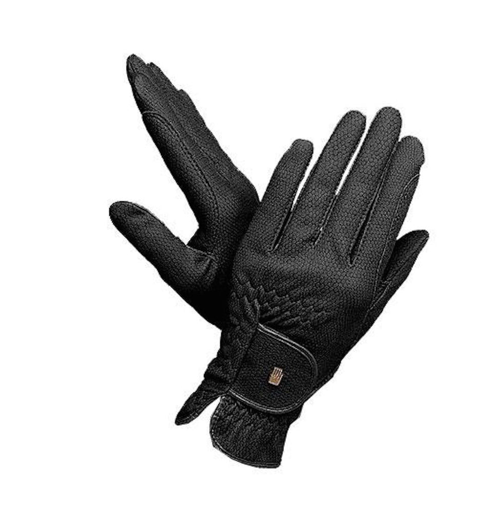 The Chester Riding Glove is Roeckl's bestselling glove and once you have ridden in them you will understand why!  These classic gloves are made from ROECK-GRIP, a very fine synthetic leather with an excellent grip: supple, breathable and elastic.  These gloves fit like a second skin, giving you exactly what you need: a real feel of the reins.    cell phone compatible a lightweight close fitting glove, made from Vesta synthetic leather which provides a sensitive feel on the reins coupled with an excellent gr