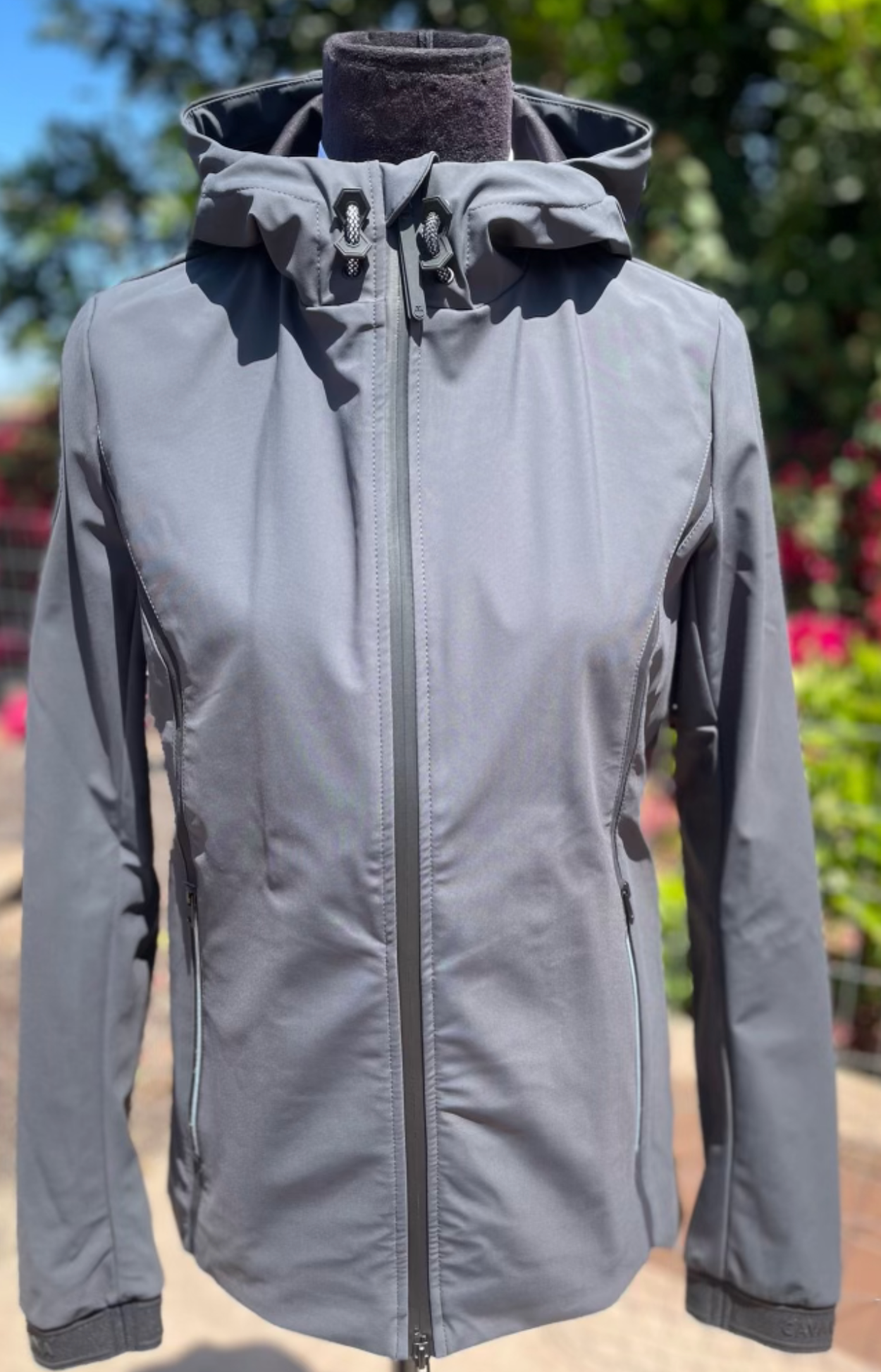 HOODED WATER REPELLENT SOFT SHELL JACKET