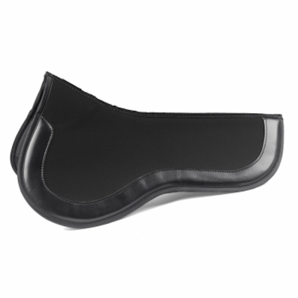 Utilizing EquiFit's ImpacTeq Technology, this saddle pad molds to the contour of the horse's back, ensuring a secure and custom fit. A multi-dimensional air mesh allows air flow and promotes circulation, while an open-cell non-newtonian foam transforms from soft to rigid upon impact. The pads are breathable, antimicrobial and easy to clean. Delivering support, comfort and protection, riding with ImpacTeq is riding with confidence. 