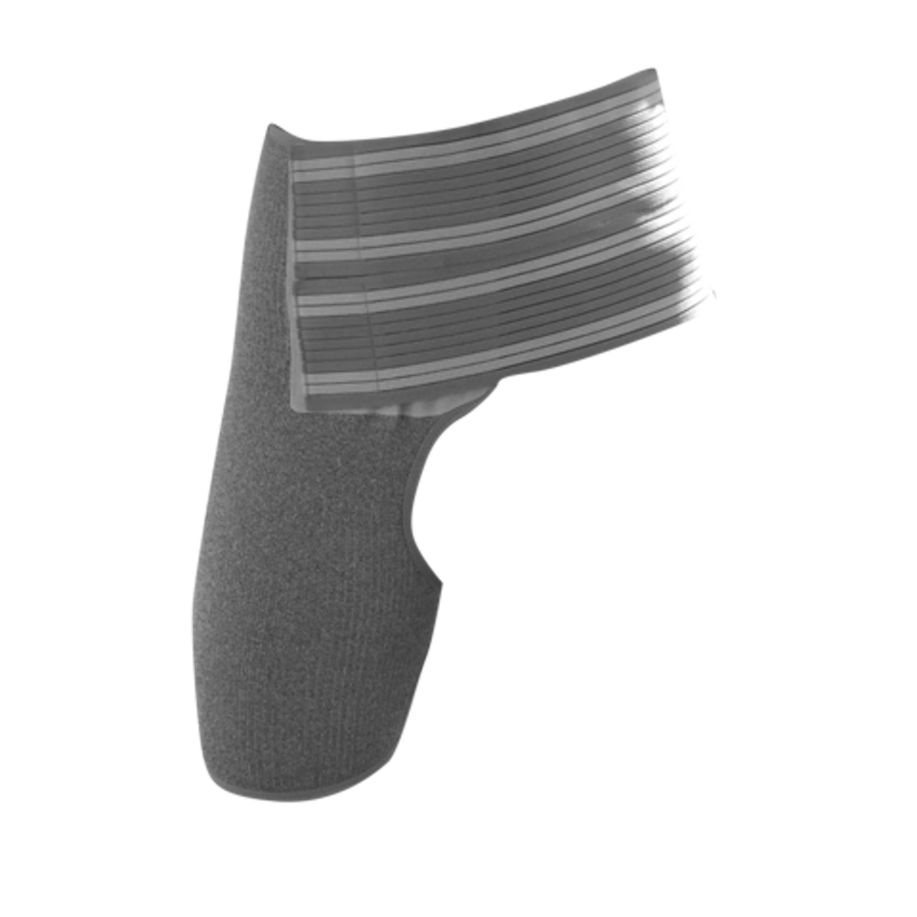 The Incrediwear Hip Brace is made up of a breathable material, and comes in five sizes, which fit most adults comfortably. Hip Braces are designed for the right or left hip, allowing for you to get the maximum relief where you need it most. The Incrediwear Hip Brace is not compression based, nor is the Hip Brace filled with copper. All Incrediwear customers can view the fabric content of Incrediwear products on the Incrediwear website or on the box of all Incrediwear products. GUIDELINES FOR USE: Wear as